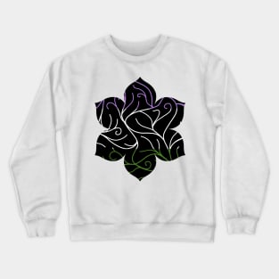 Black Velvet, Genderqueer Flag Vines Crewneck Sweatshirt